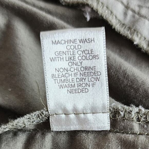 CJ Banks Vtg Long Sleeve Lightweight Khaki Green Jacket adjustable Waist W Med - Picture 8 of 9